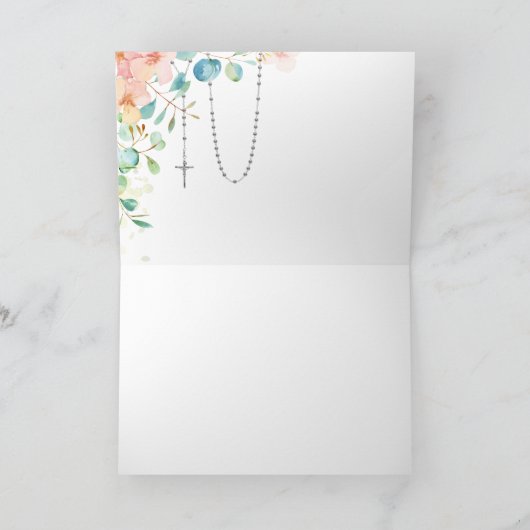 ヴァージンメアリーファティマカトリック宗教フローラ カード (内部)