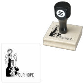 ヴァージンメアリーファティマホリーロザリーミュキュレートハート ラバースタンプ (押印)