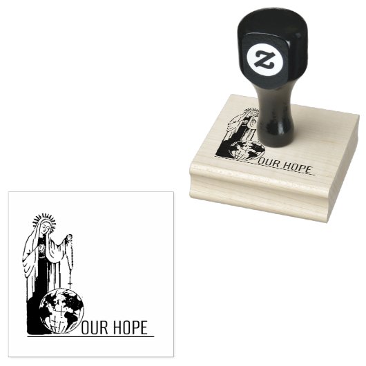 ヴァージンメアリーファティマホリーロザリーミュキュレートハート ラバースタンプ (押印)