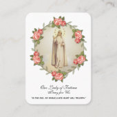 ヴァージンメアリーファティマ祈りの言葉ロザリーカソリックビジネス 名刺 (正面)