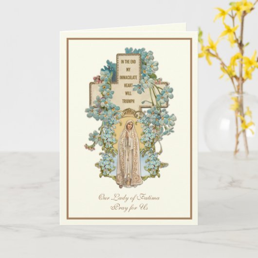 ヴァージンメアリーファーティマの私達の女性の宗教フローラ カード (黄色い花)