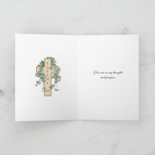ヴァージンメアリーファーティマの私達の女性の宗教フローラC カード (内部)
