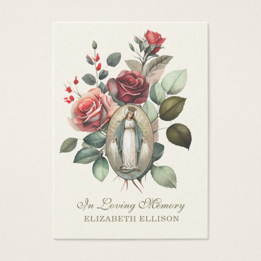 ヴァージンメアリーフローラバラ葬儀祈りの言葉 (正面)