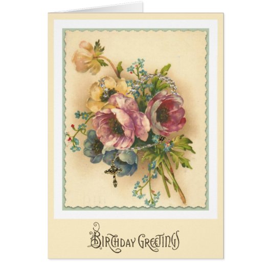 ヴァージンメアリーフローラロザリオ誕生日宗教 (正面)