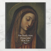 ヴァージンメアリープライベートワインラベル ワインラベル (シングルラベル)