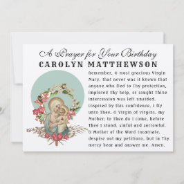 ヴァージンメアリーベビーイエスカトリック祈りの言葉 カード
