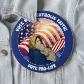 ヴァージンメアリーベビーイエズプロライフアメリカ国旗 缶バッジ (インサイチュ)