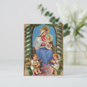 ヴァージンメアリーベビーイエズヴィンテージクリスマスポストカード シーズンポストカード (スタンド正面)