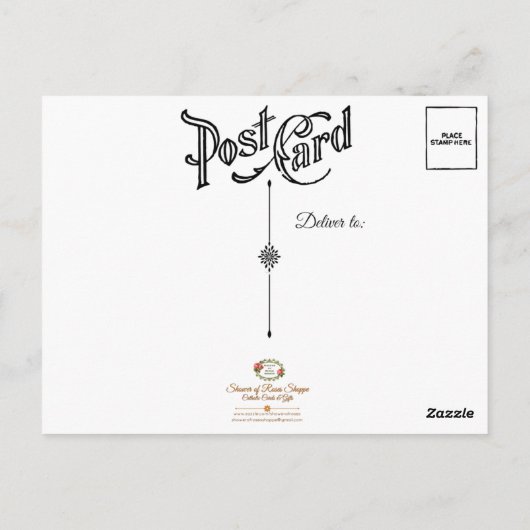 ヴァージンメアリーマドンナチャイルドイエズロザリオバラ ポストカード (裏面)