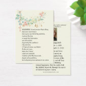 ヴァージンメアリーメモリ祈りの言葉葬儀祈りの言葉カード (デスク)