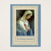 ヴァージンメアリーラテン葬儀祈りの言葉メモリアルカード (正面)