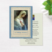 ヴァージンメアリーラテン葬儀祈りの言葉メモリアルカード (デスク)