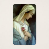 ヴァージンメアリーラテン葬儀祈りの言葉メモリアルカード (正面)