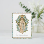 ヴァージンメアリールルドカトリック葬儀哀悼 サンキューカード (スタンド正面)