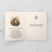 ヴァージンメアリーレッドローゼズホーリーロザリオ祈りの言葉 カード (内部)