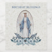 ヴァージンメアリーレディーオブグレースブルーフローラレース ワインラベル (シングルラベル)