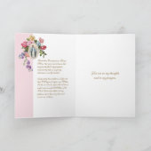 ヴァージンメアリー宗教バラロザリオフローラカトリック カード (内部)