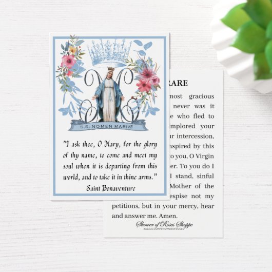 ヴァージンメアリー宗教的カトリックの暗記祈りの言葉 (デスク)