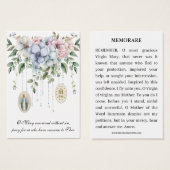 ヴァージンメアリー宗教的カトリックの暗記祈りの言葉 (正面&裏面)