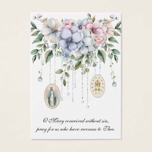 ヴァージンメアリー宗教的カトリックの暗記祈りの言葉 (正面)