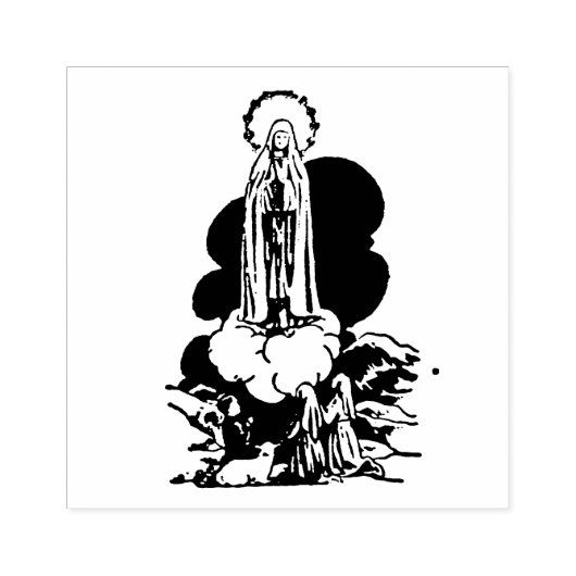 ヴァージンメアリー宗教的ファティマカトリックの子ども ラバースタンプ (インプリント)