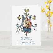 ヴァージンメアリー宗教的母の日カトリック カード (黄色い花)