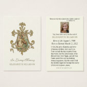 ヴァージンメアリー山カルメル葬儀祈りの言葉 (正面&裏面)