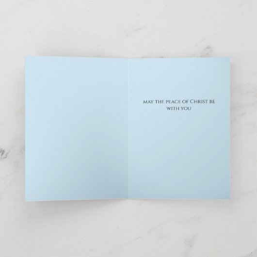 ヴァージンメアリー悔やみや弔慰折り畳みグリーティングカード カード (内部)