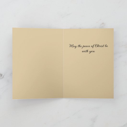 ヴァージンメアリー悔やみや弔慰折り畳みグリーティングカード カード (内部)