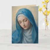 ヴァージンメアリー悔やみや弔慰 カード (黄色い花)