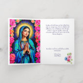 ヴァージンメアリー祈りの言葉今日の世界あなたのテキスト金ゴールド 箔グリーティングカード (内側レイダウン)