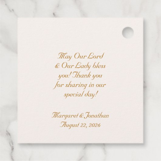 ヴァージンメアリー結婚式の引き出物ラベル フェイバータグ (裏面)