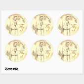 ヴァージンメアリー結婚式の引き出物ラベル ラウンドシール (シート)