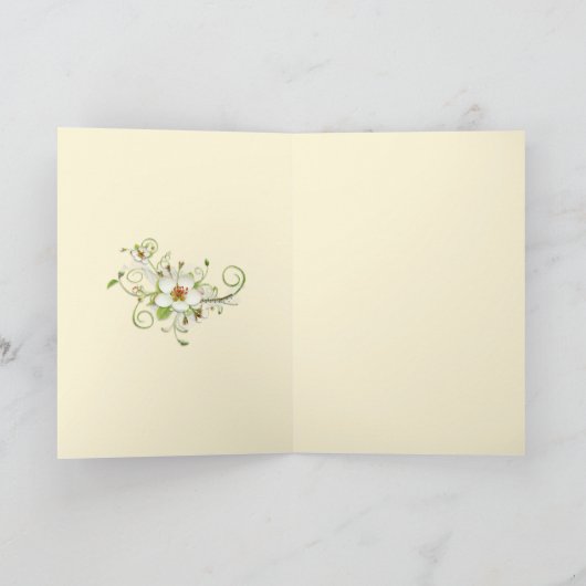 ヴァージンメアリー誕生日ハート&フラワーズ カード (内部)