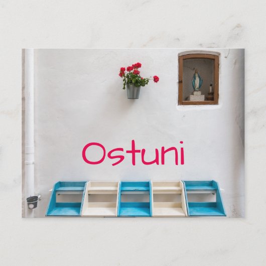 ヴァージンメアリー通り祭壇文字葉書 ポストカード (正面)