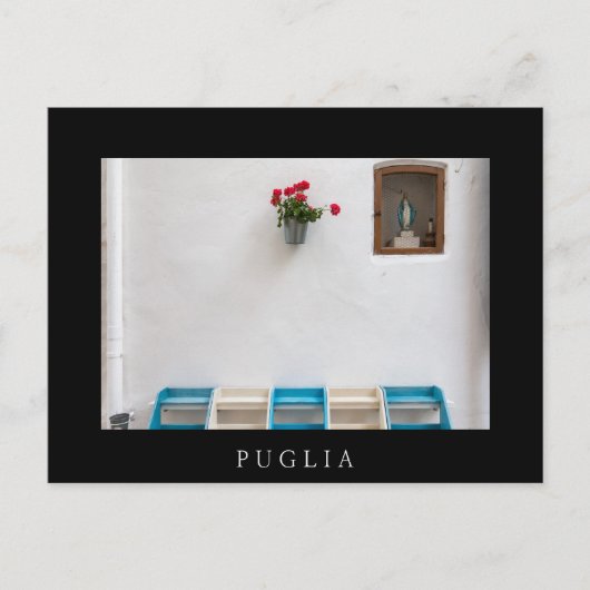 ヴァージンメアリー通り祭壇 – プリア黒葉書 ポストカード (正面)