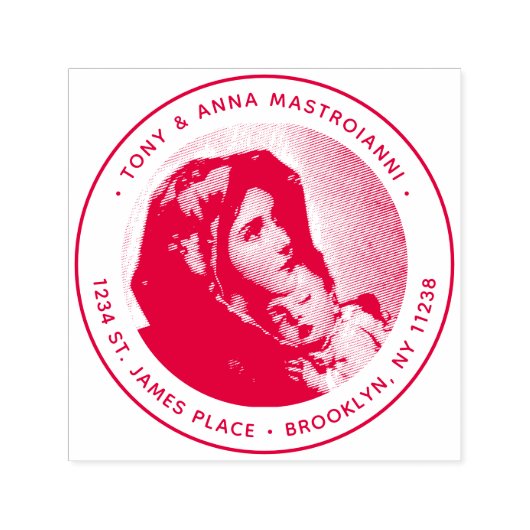 ヴァージンメアリー&イエズクリスマス差出人住所 セルフインキングスタンプ (デザイン)