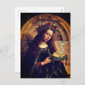 ヴァージンメアリー – ゲント・アルタルピーチbyヤン・ヴァン・アイク シーズンポストカード (正面/裏面)