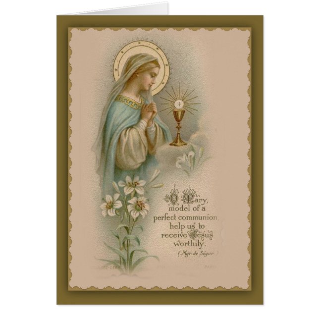 ヴァージンメアリー・マドンナ聖餐式を崇拝する (正面)