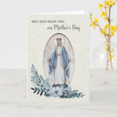 ヴァージンメアリー | MOTHERS DAY|ブルーフラワーレース カード (黄色い花)