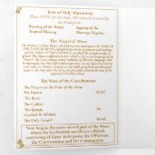 ヴァージンメアリ伝統的ラテンマス結婚式 プログラム (内部最初)