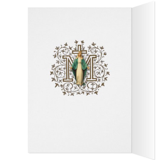 ヴァージンメアリ宗教カトリックのミサ提供カード (内側 (左))