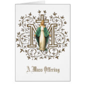 ヴァージンメアリ宗教カトリックのミサ提供カード (正面)