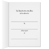 ヴァージンメアリ宗教カトリックのミサ提供カード (内側 (右))