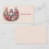 ヴァージンメアリ祈ーとバラ 名刺 (正面/裏面)