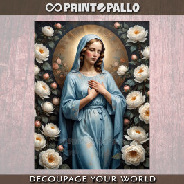 ヴァージンメアリ祈ーに花 薄葉紙