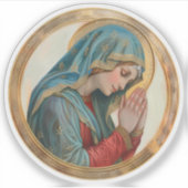 ヴァージンメアリ祈ーのローマカトリック・ビニル シール (正面)