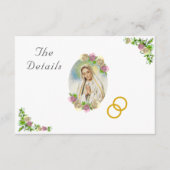 ヴァージンメアリ結婚カソリックの囲いカード エンクロージャーカード (正面)