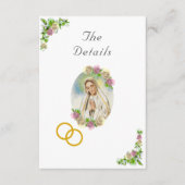 ヴァージンメアリ結婚カソリックの囲いカード エンクロージャーカード (正面)