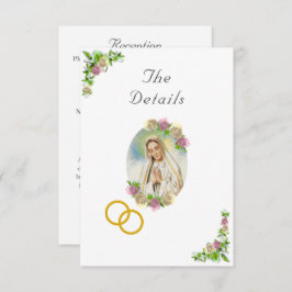 ヴァージンメアリ結婚カソリックの囲いカード エンクロージャーカード